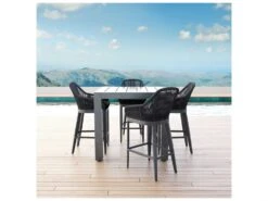 Sunset West Milano Woven Rope Charcoal Bar Set In Echo Ash