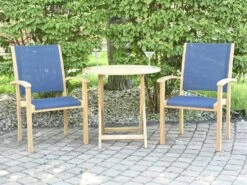 Three Birds Casual Riviera Sling Natural Teak Bistro Set