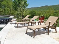 Telescope Casual Belle Isle Sling Aluminum Lounge Set