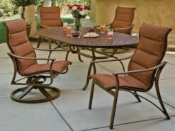 Tropitone Corsica Padded Sling Aluminum Dining Set