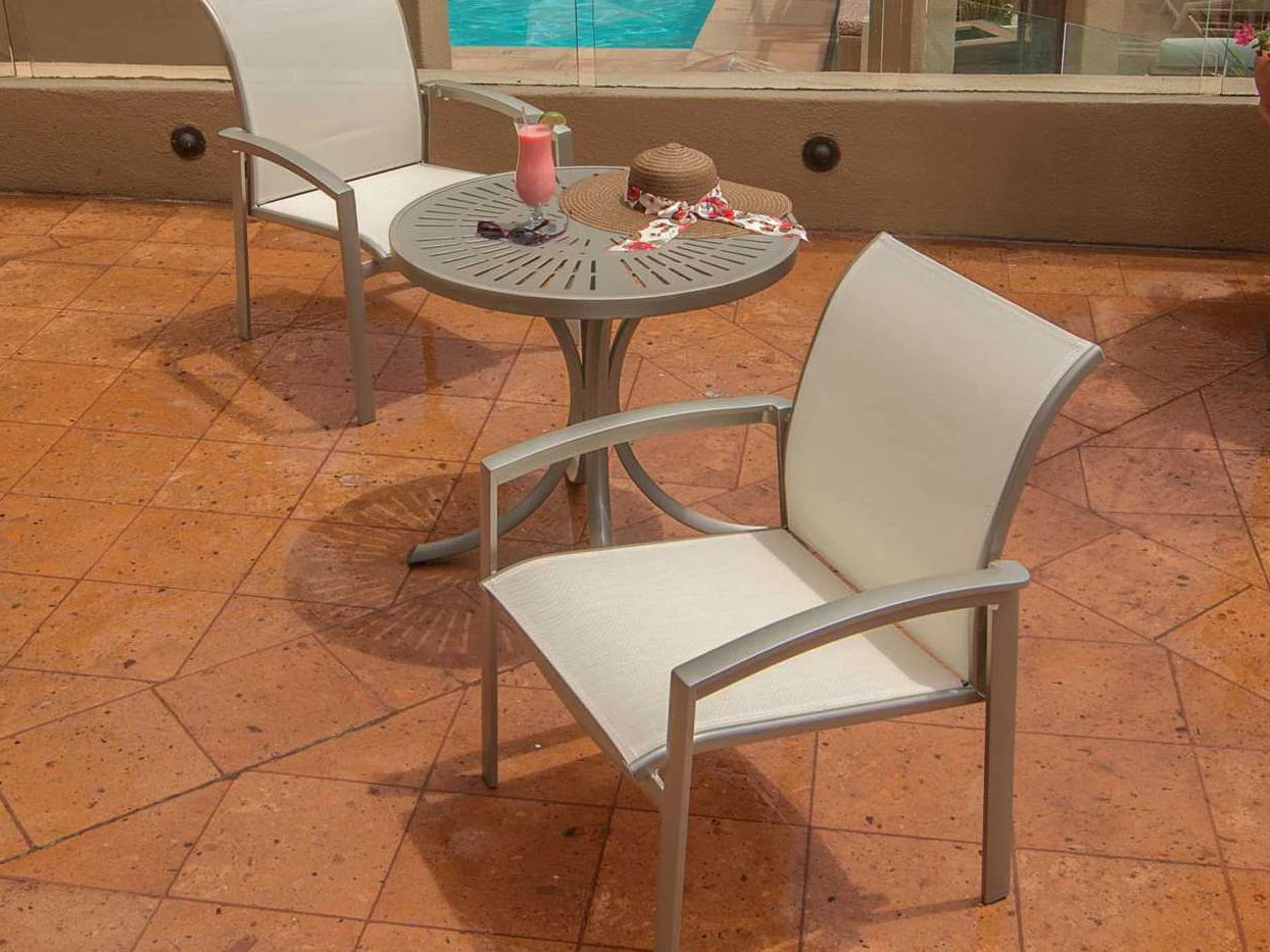 Tropitone Elance Relaxed Sling Aluminum Bistro Set