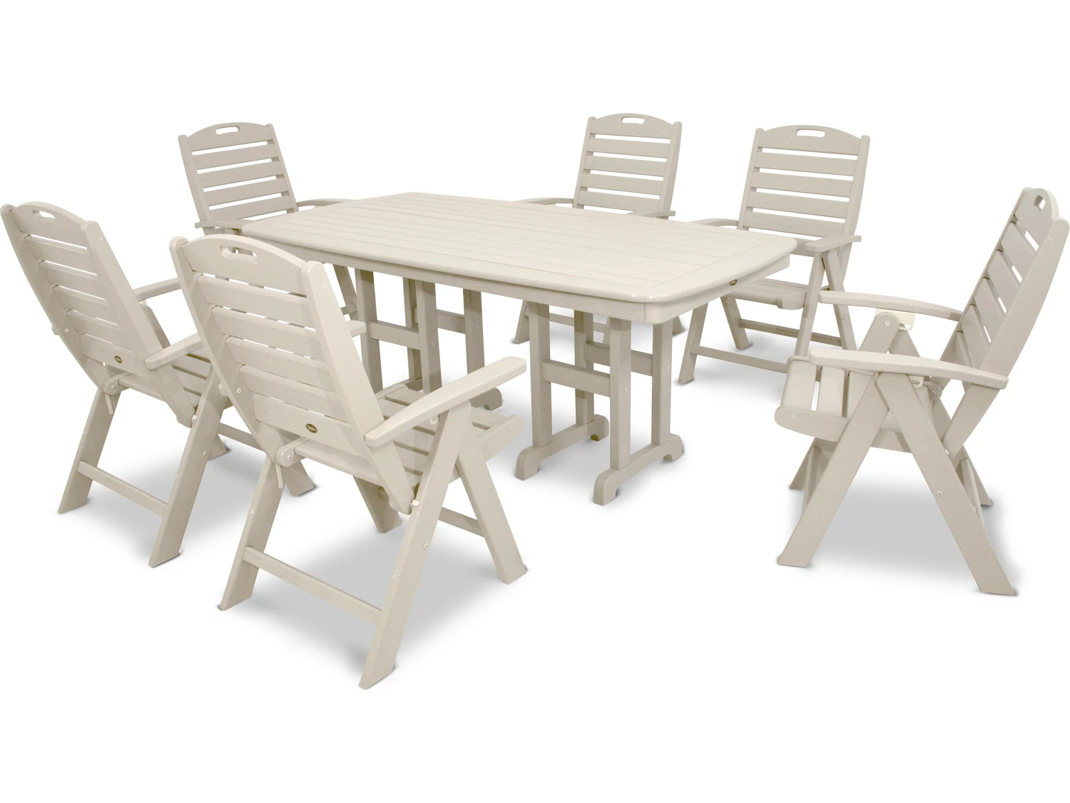 Trex® Outdoor Furniture™ Yacht Club Recycled Plastic 7 Piece Dining Set - Image 4