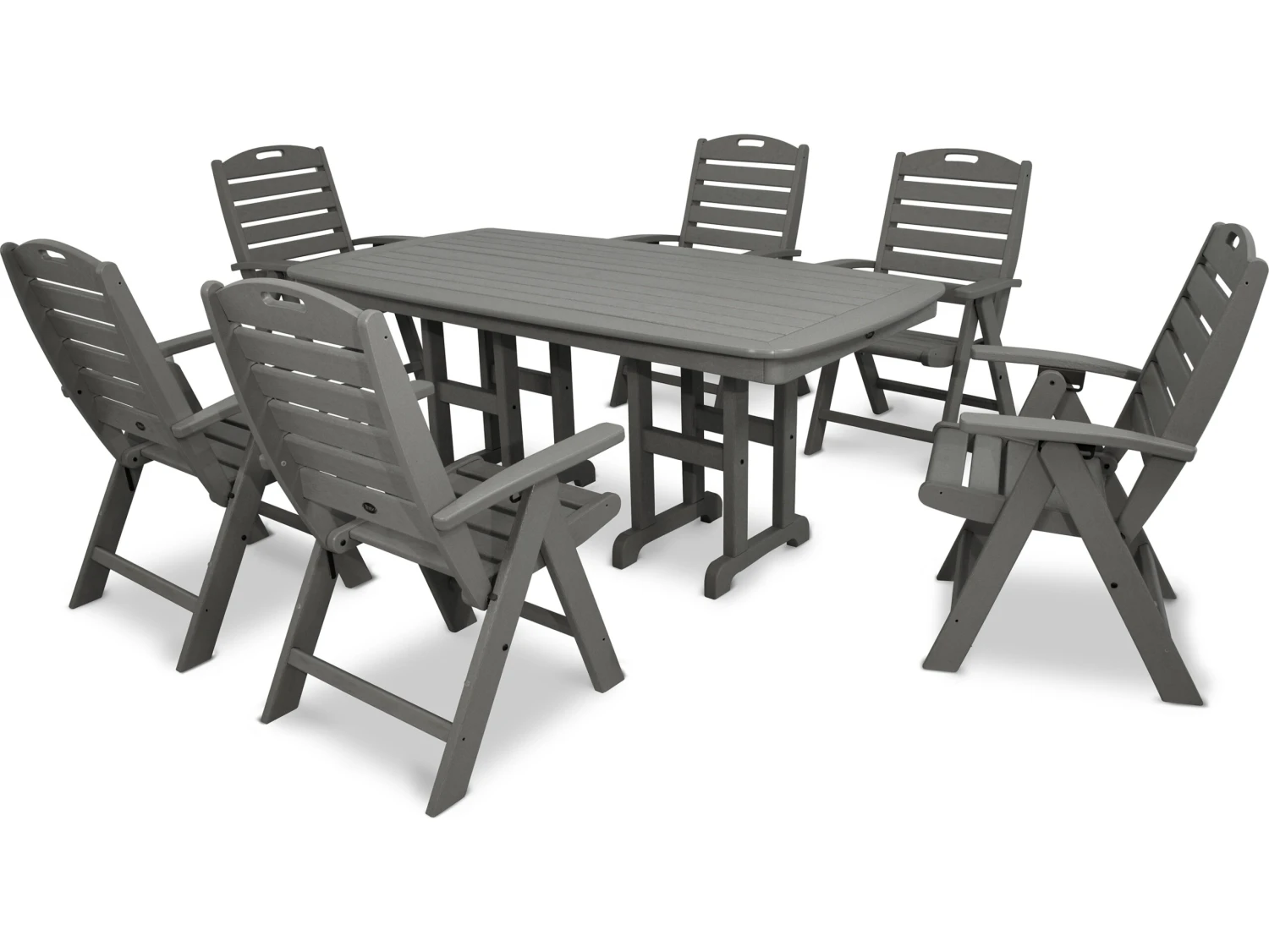 Trex® Outdoor Furniture™ Yacht Club Recycled Plastic 7 Piece Dining Set - Image 5
