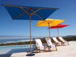 Woodline Shade Solutions Safari Eucalyptus 7.5' Square Pulley Lift Umbrella