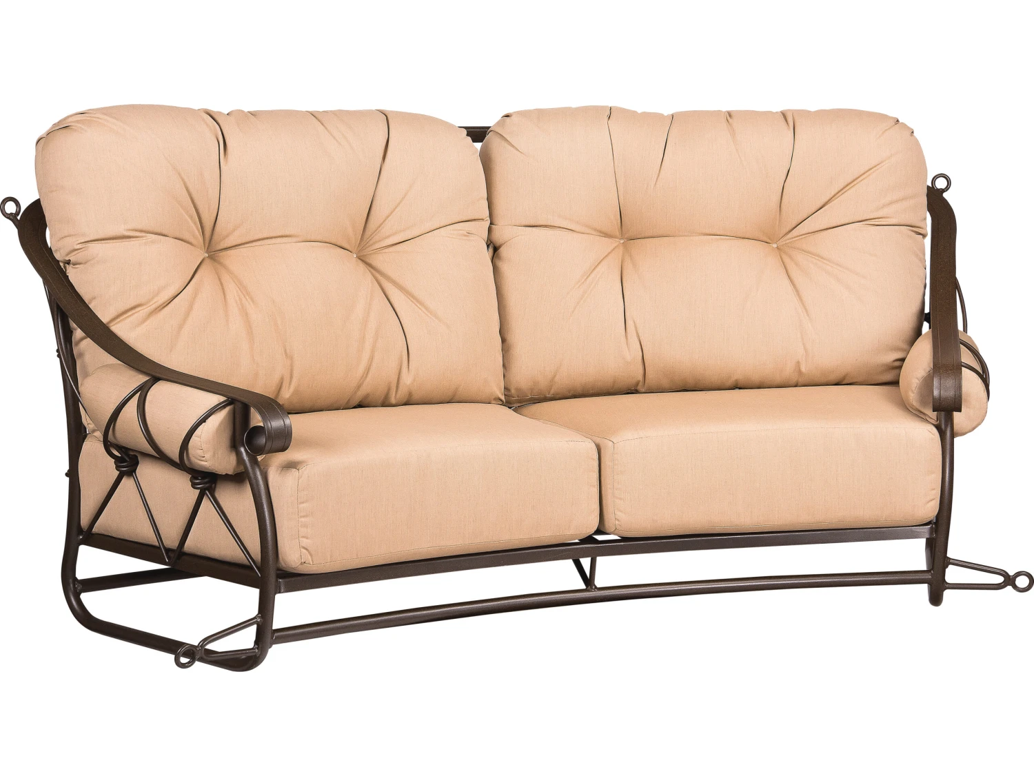 Woodard Derby Cushion Wrought Iron Swing Set - Image 2