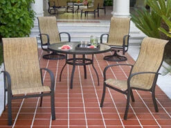 Woodard Fremont Sling Aluminum Dining Set