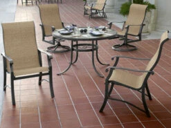 Woodard Cortland Sling Aluminum Dining Set