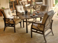 Woodard Andover Cushion Aluminum Dining Set