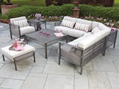 Woodard Jax Wrought Iron Sectional Set