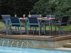 Woodard Metropolis Sling Aluminum Dining Set