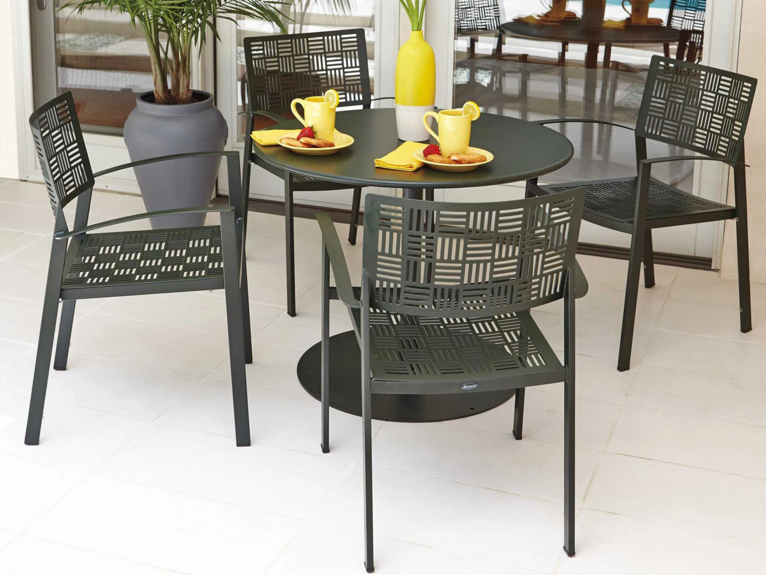 Woodard New Century Wrought Iron Dining Set