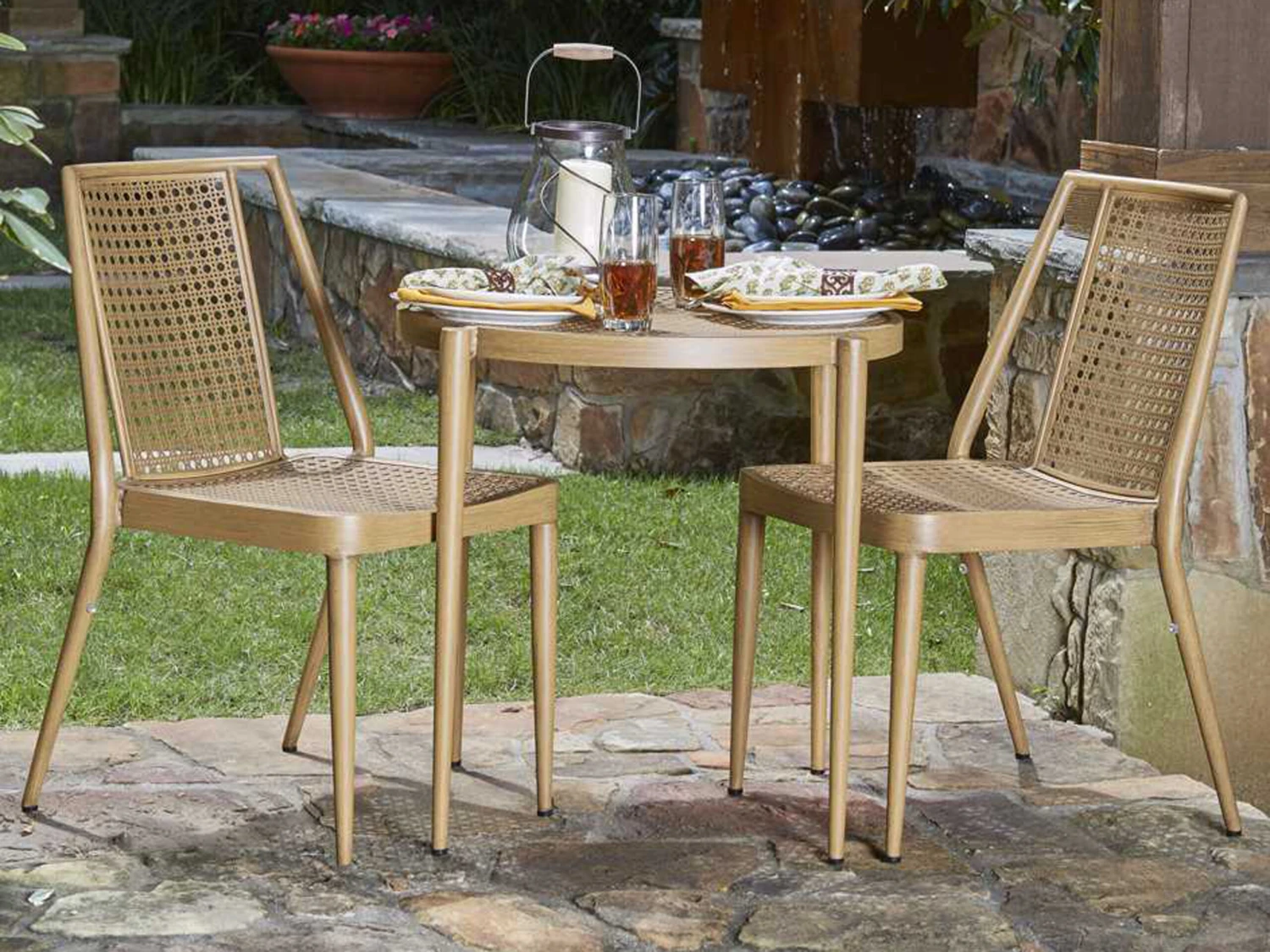 Woodard Parc Aluminum Bistro Set