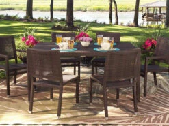 Woodard Whitecraft All Weather Wicker Dining Set