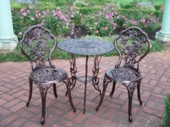 Oakland Living Rose Cast Aluminum 3 Pc. Bistro Set
